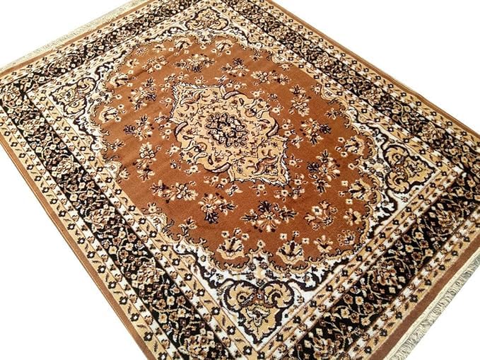 Image of Soft Washable Beautiful Acrylic Rugs for Home Decor Living Room 6x8 feet (180 x 235 CM) Gold