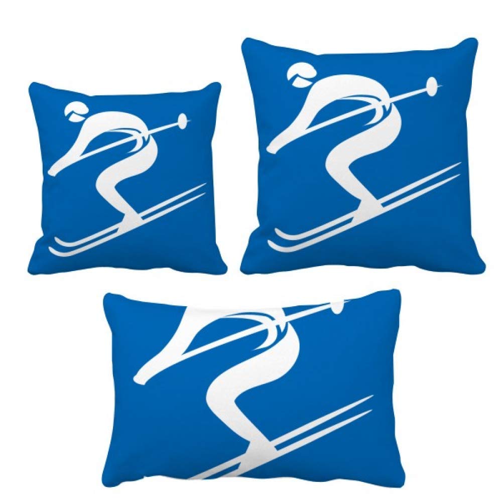 Coussin ski bleu avec insert : fini les canapes plats sans style