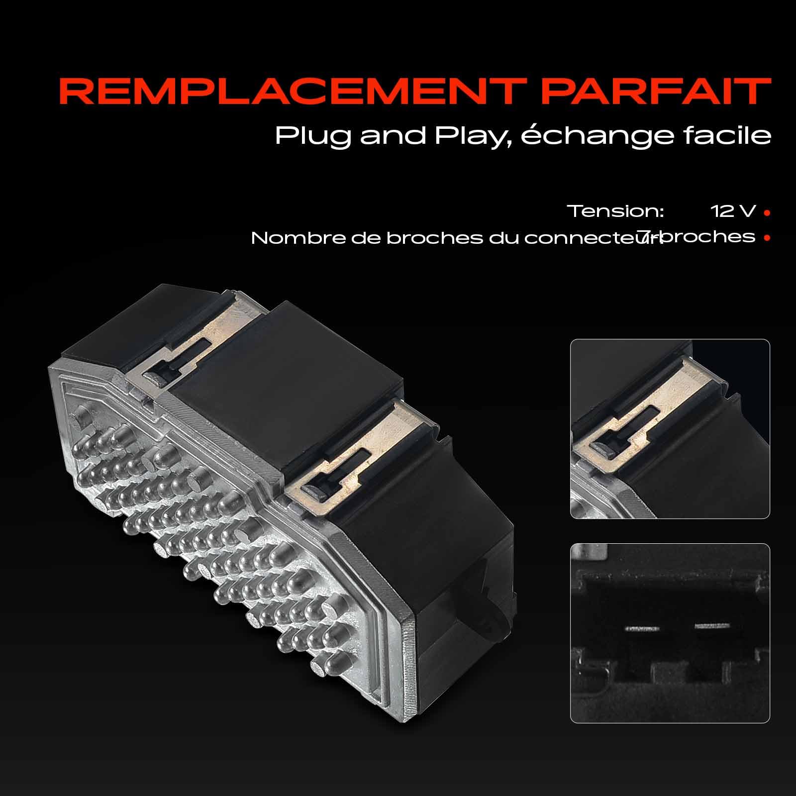 Frankberg Unité de commande de résistance du régulateur de ventilateur | 8K0820521B; Compatible avec: A8 4H2 4H8 4HC 4HL, A4 Allroad 8KH, A5 Sportback 8TA, A5 Cabriolet 8F7, A4 Avant 8K5