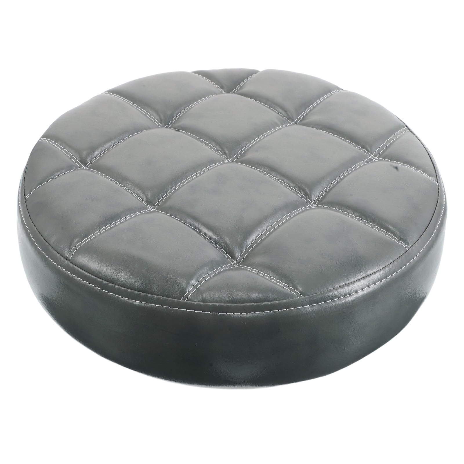 Tabouret de bar rond avec assise mousse haute densité et roulettes universelles pivotantes