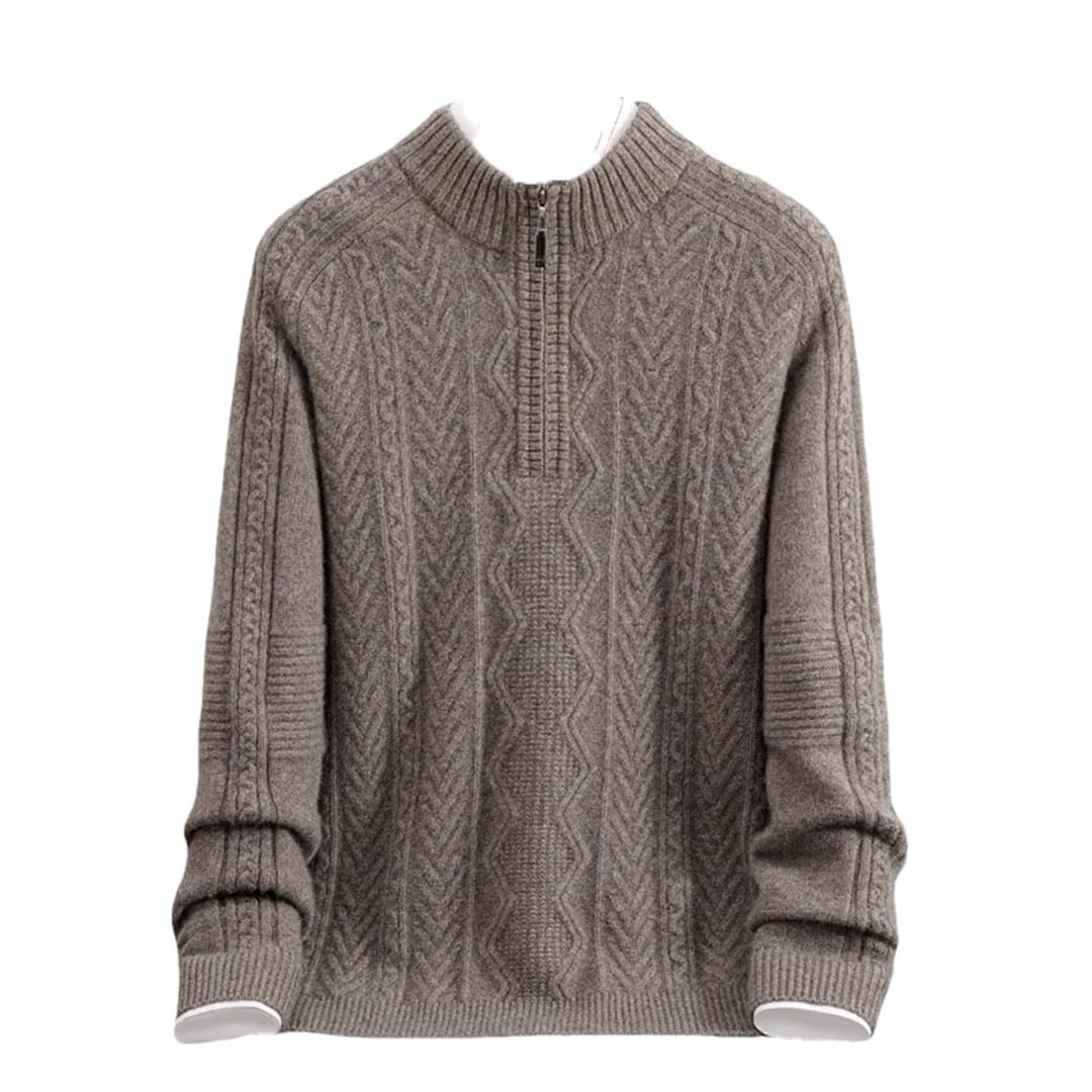 Vogrtcc Jersey De Punto con Cuello Medio Alto Y Cachemir para Hombre