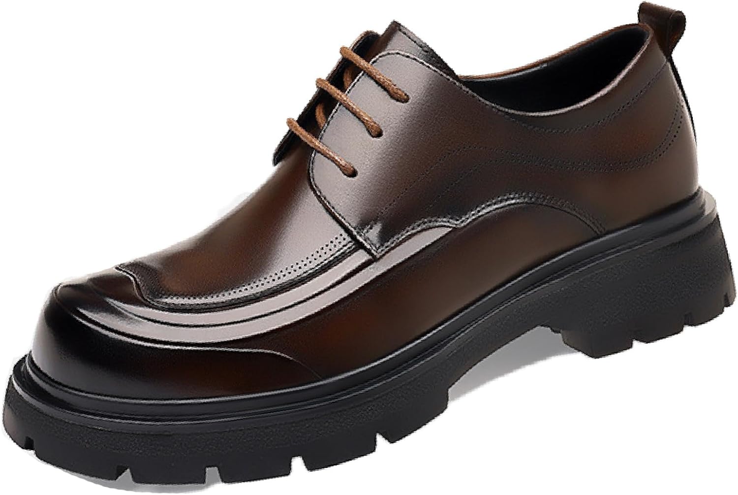 Men's Oxfords - Genuine Leather Platform Design