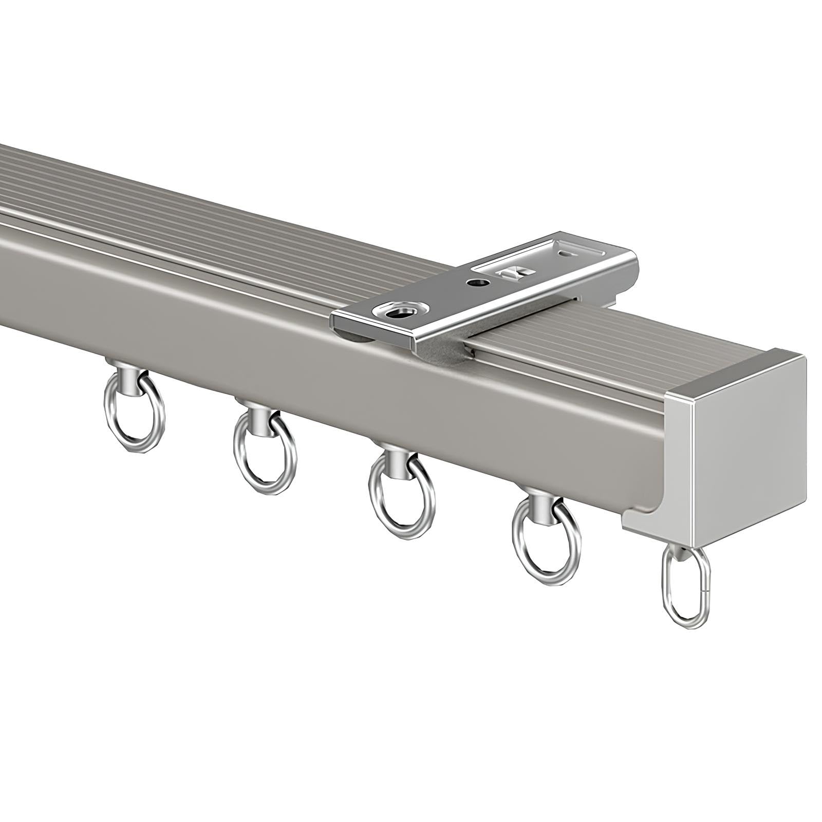 Rail de plafond gris 6m avec rouleaux robustes et silencieux pour cloisons de piece et van RV