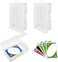 IOKUKI 3 PCS Card Storage Box for UNO 112PCS, High Capacity Playing Cards Case （No Cards）