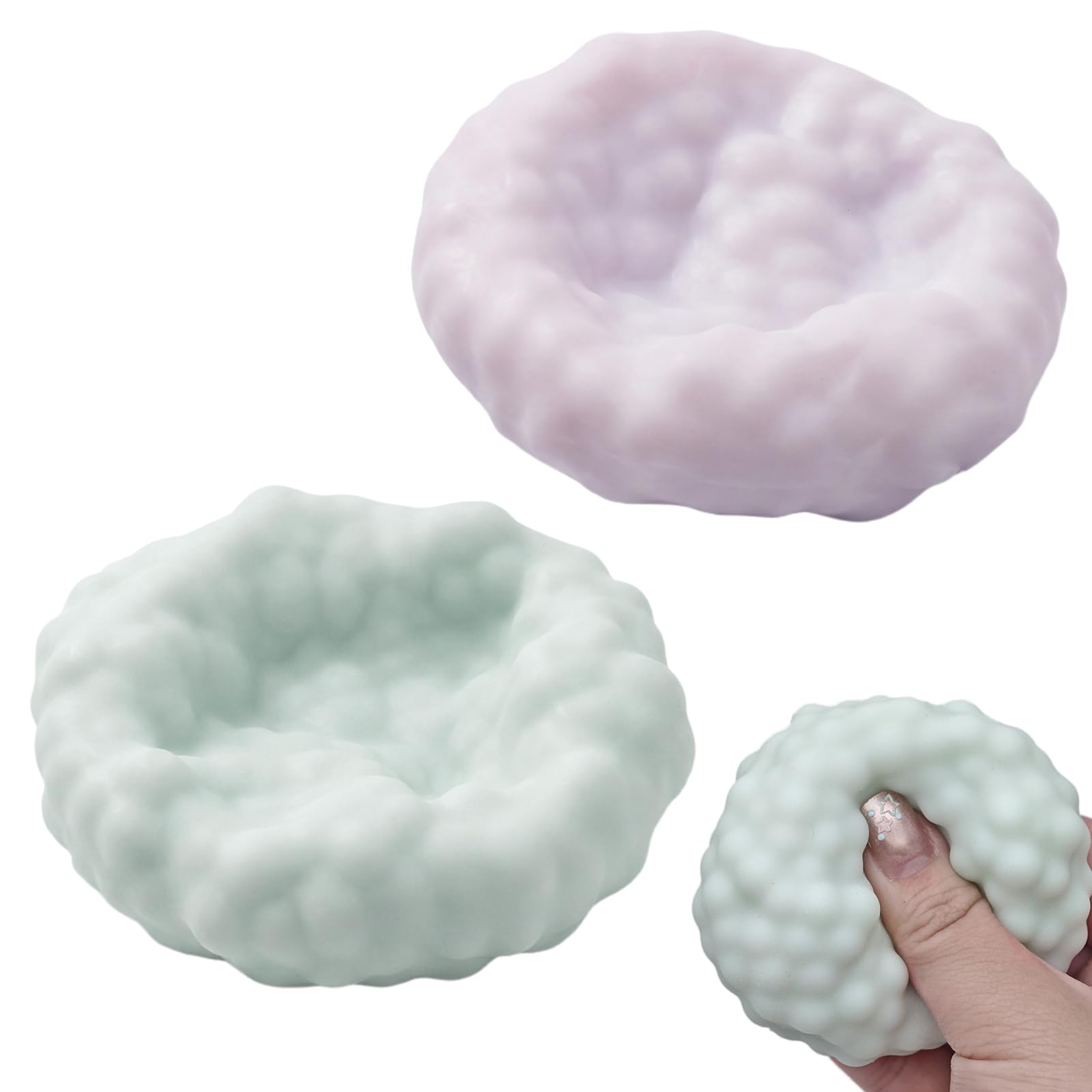 Shapeable Stress Squeeze Ball 2 Pezzi, Squishy Crunchy Stressball, Palla Antistress, Relief Balls, Rebound Toy Squishi