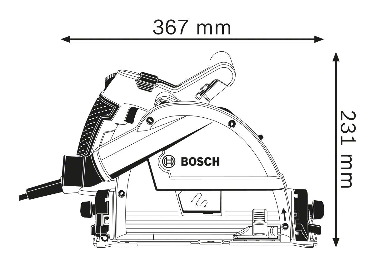 Bosch Professional 0601675002 Scie plongeante GKT 55 GCE 1400 W L-BOXX + FSN 1600, Bleu, Bleu
