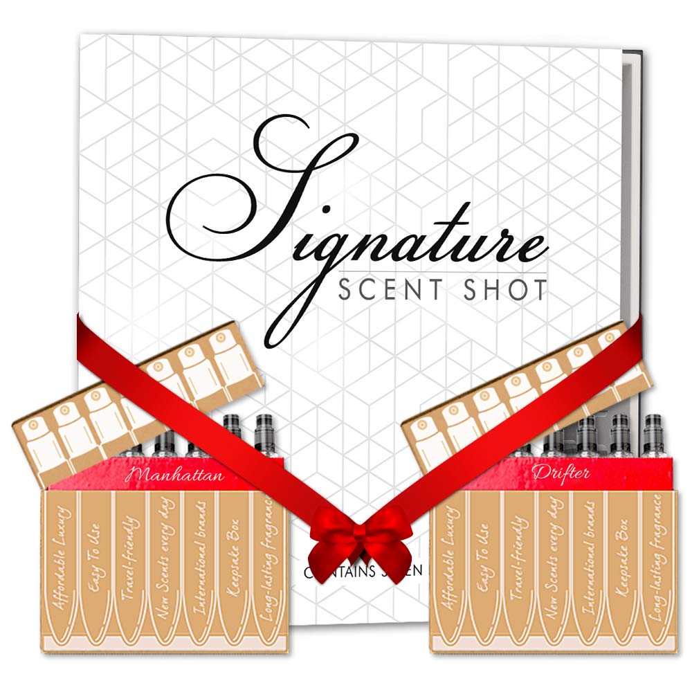 Scentshot Signature and Refill Pack of Drifter and Manhattan Combo Pack for Men