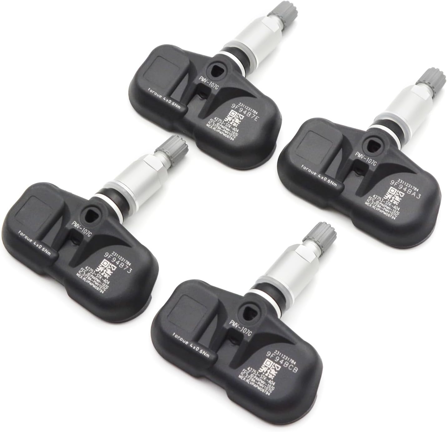 4-Pack 42753-STK-A04 42753-STK-A03 Tire Pressure Monitoring System TPMS Sensors Compatible with Acura MDX 2007-2013, RDX 2007-2012, TSX 2007-2014, Honda Pilot alloy 2009-2015 for acura tsx