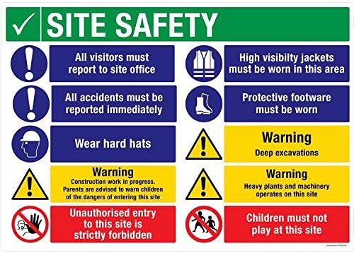 ST806-A2NT-01 Safety Poster Site Safety Material Nt Polystyrene Pack Of 1 420 L X 594 W