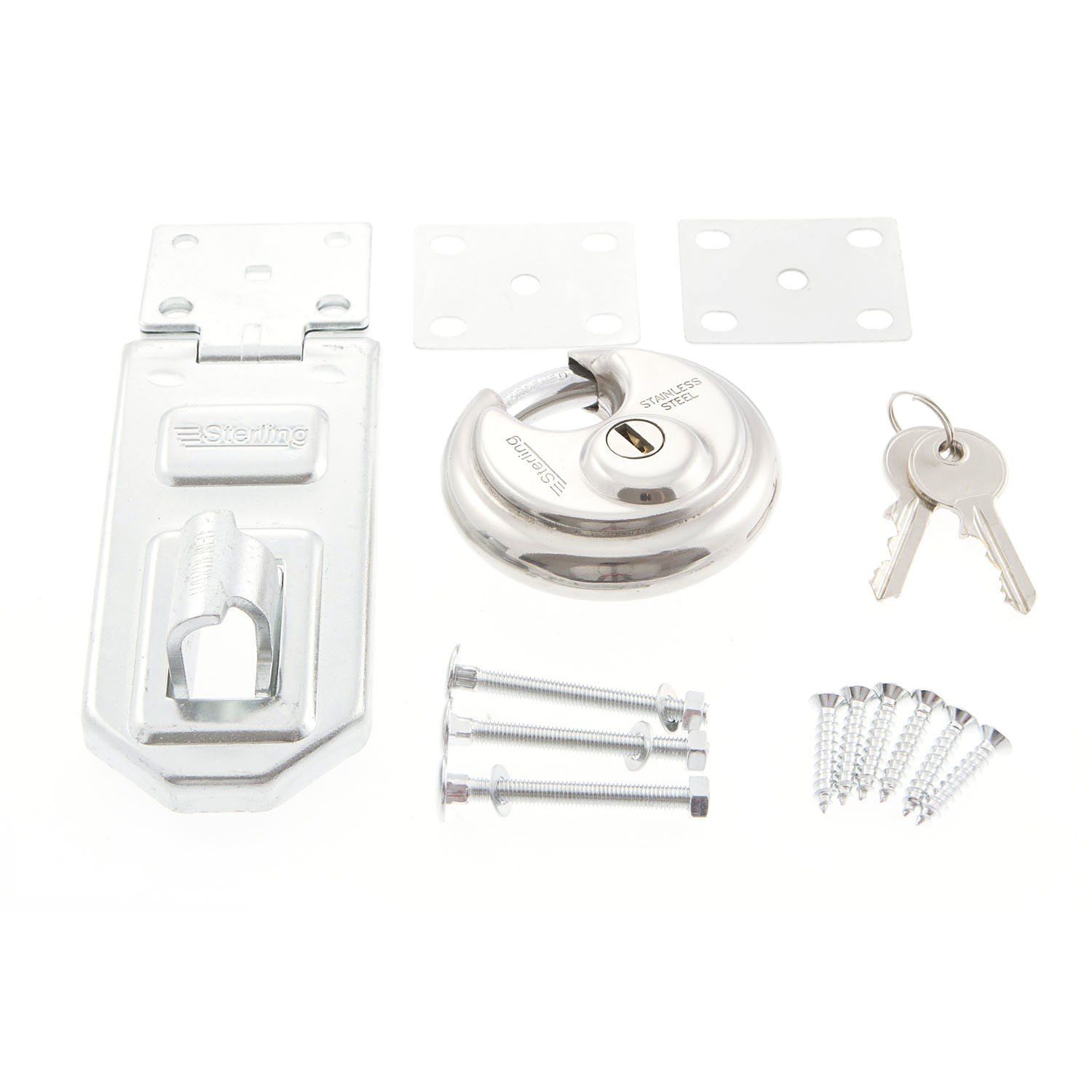 Sterling PHS200 70mm Closed Shackle Disc Padlock with 120mm Hasp and Staple