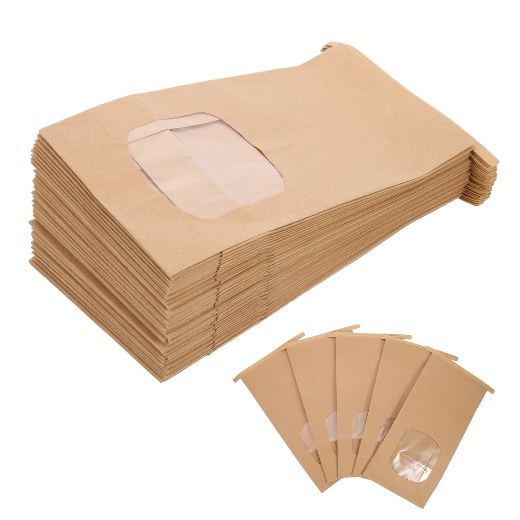 Kekstüten aus Kraftpapier 100 Stück 8oz für Snacks | Süßwaren und Trockenfrucht Mischungen, für Zuhause und Kleine Betriebe, Fettabweisend