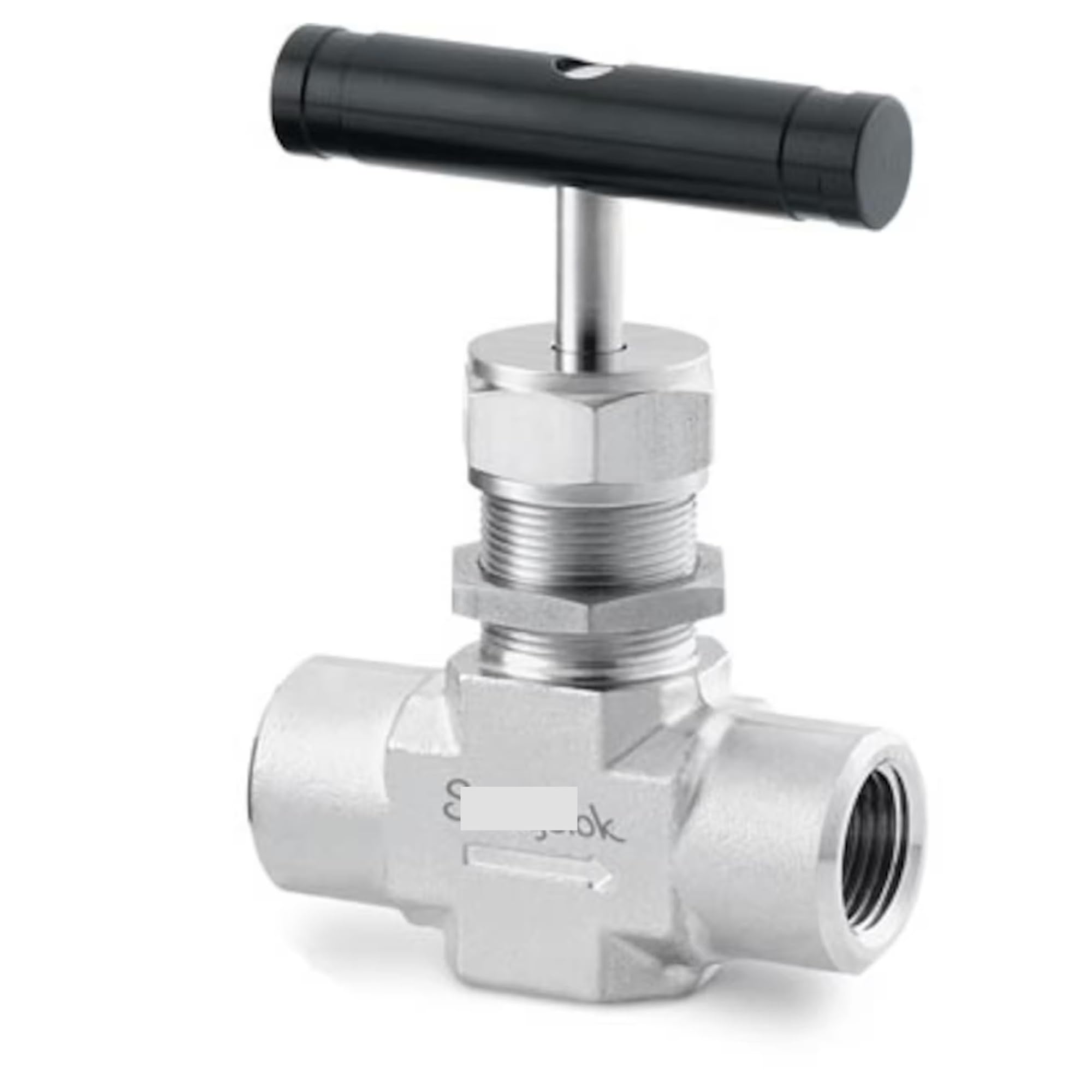 Válvulas de aguja integrales de acero inoxidable, válvulas dosificadoras, puntas de vástago de PCTFE(SS-18RF6 3/8in)