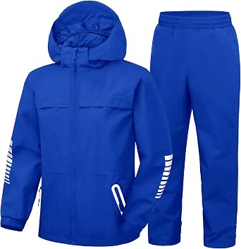 SWISSWELL Boys Rain Jacket & Pants Kids Rain Suit