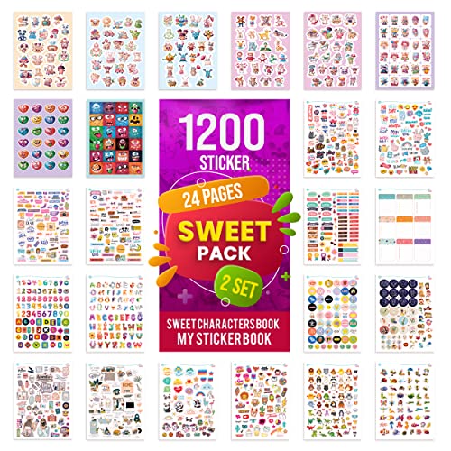 colortouch Sweet Pack Sticker Set, 1200 Pieces Stickers, Photo Album