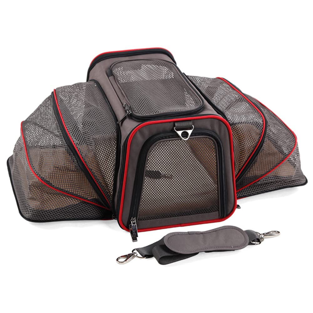 Meng Transportín Extensible para Perros, Portátiles Bolsa De Transporte, Portátil Transpirable Mochila para Mascotas, Bolsa Portadora para Viaje Aprobada por Aerolínea