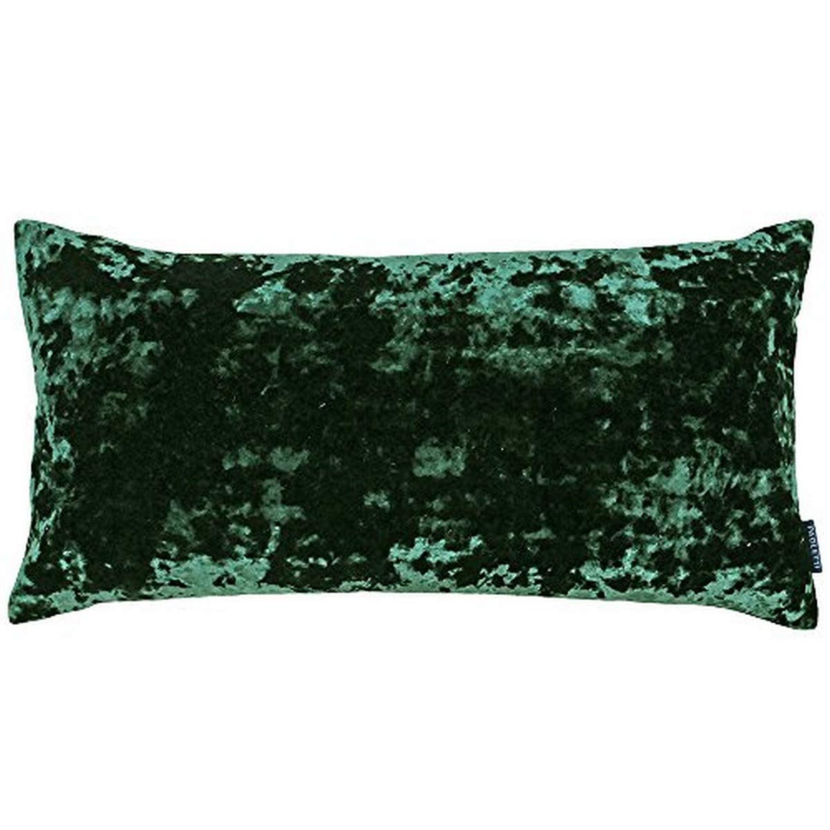 Coussin Riva Paoletti Roma aspect velours froissé vert émeraude haut de gamme