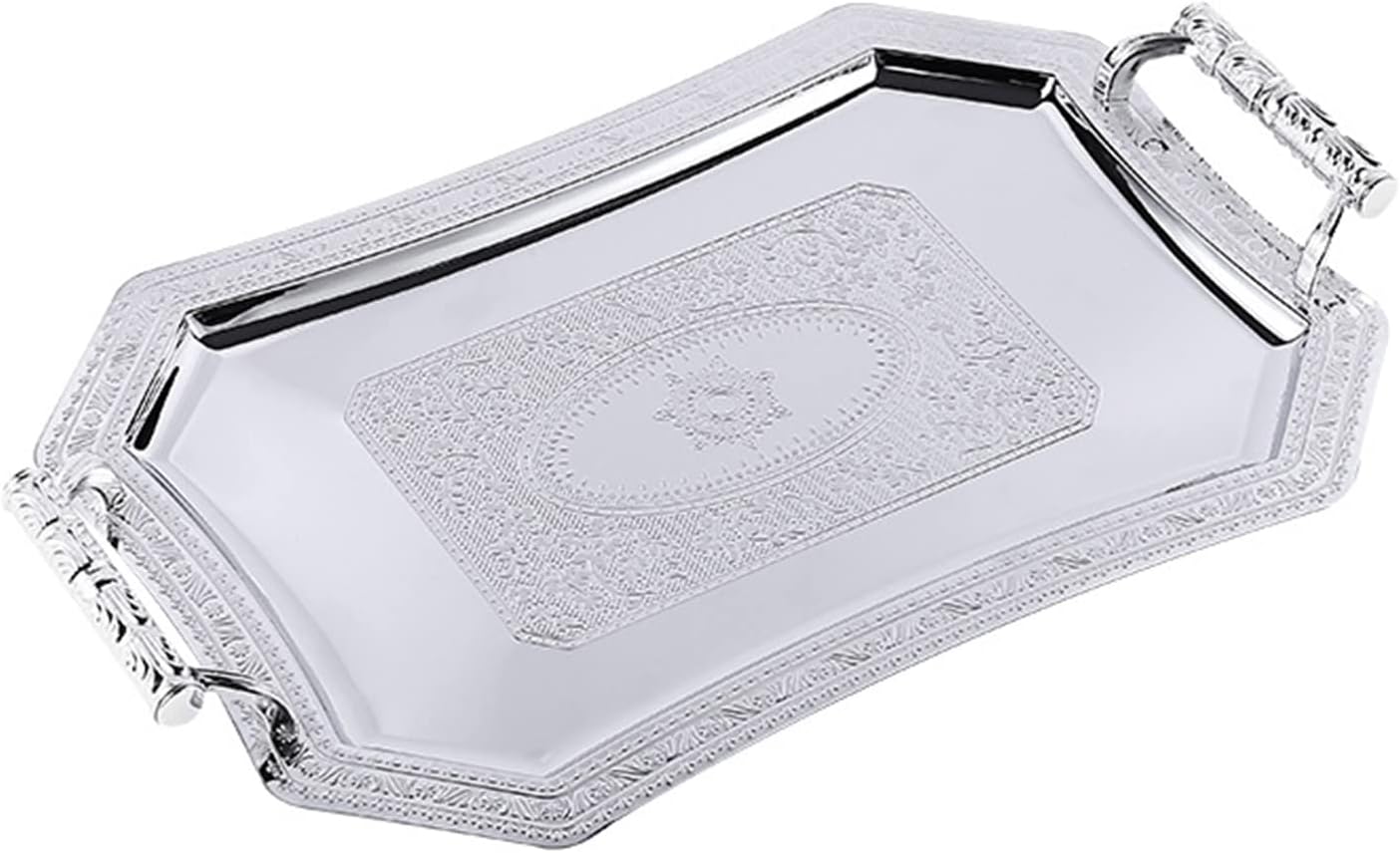 IPEXI Stainless steel Serving Trays, Food Trays for Coffee Tea Tray