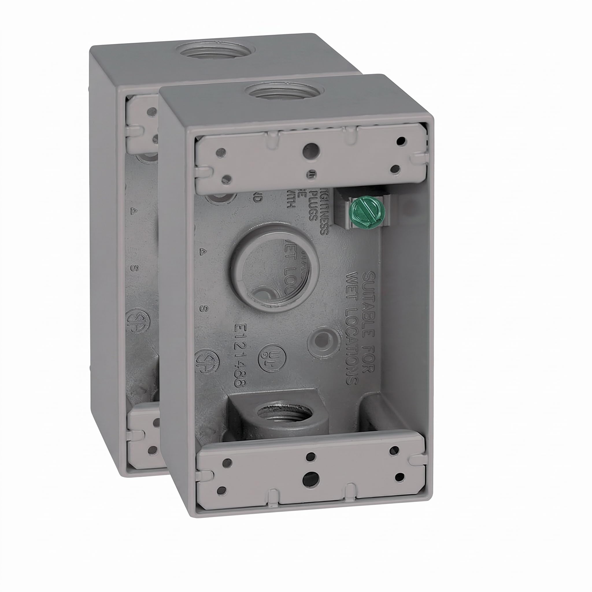 Sigma Engineered Solutions 14250 Weatherproof 1/2" 3 Hole 1-Gang Box, Gray — Amazon image 8