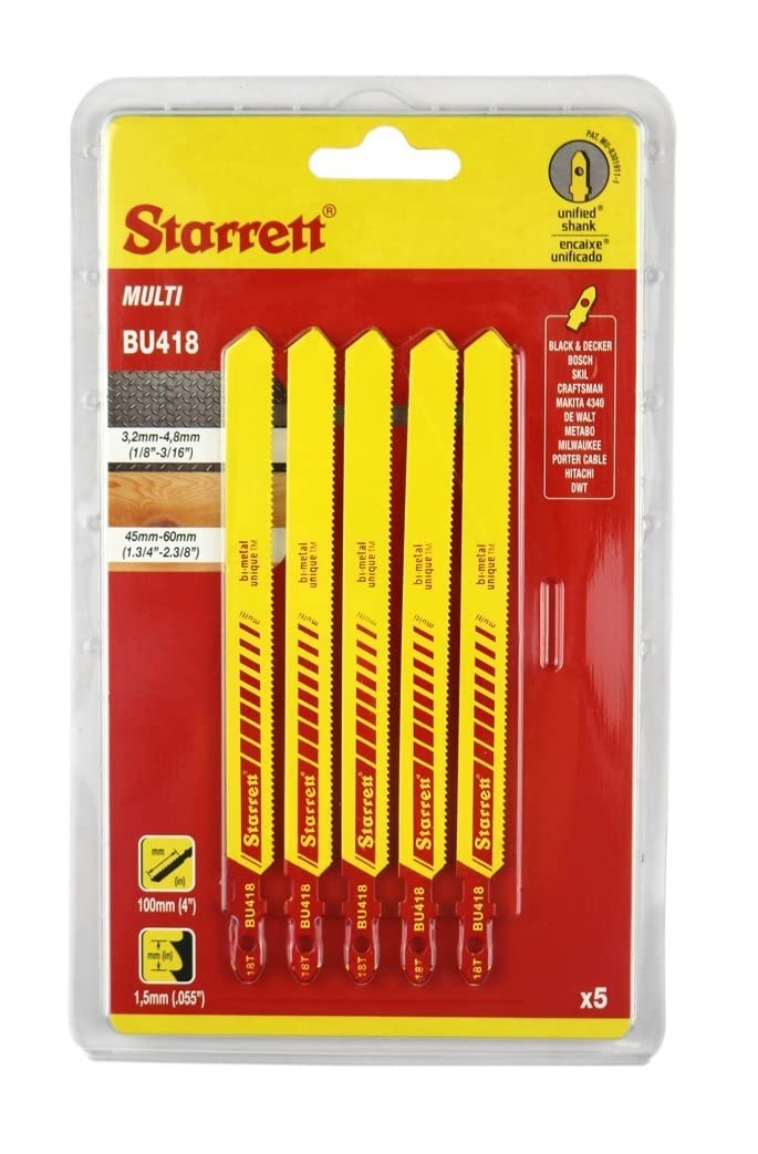 Starrett BIM Stichsägeblatt 125 Mm – 6 Zähne Pro Zoll, Perfekt Für Holz