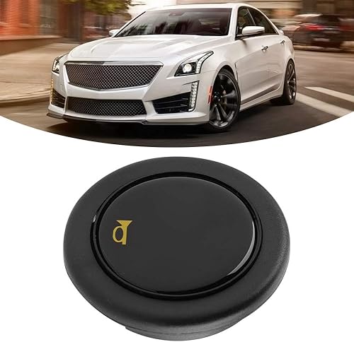Miniatura 4 de Fydun Cubierta del altavoz del volante modificado para automóvil, botón de bocina, botón de altavoz estándar ilimitado, botón universal modificado