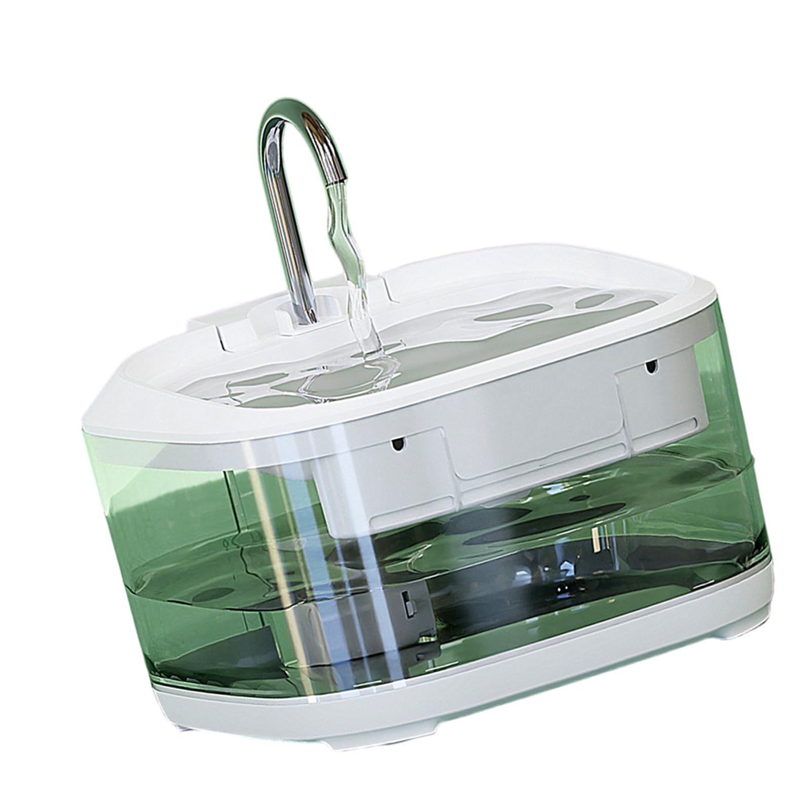 Dispensador de agua para gatos con cuenco de acero inoxidable de filtración, fuente de agua de bajo ruido para circulación automática de agua, fuente de agua para mascotas