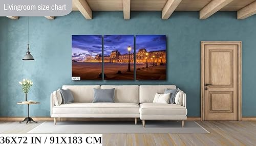 Miniatura 7 de Louvre Pyramid, Paris Architecture Print, Paris Wall Art, Paris Travel Poster - Print/Canvas/Acrylic/Metal (Canvas Print, 16x20 Inches)