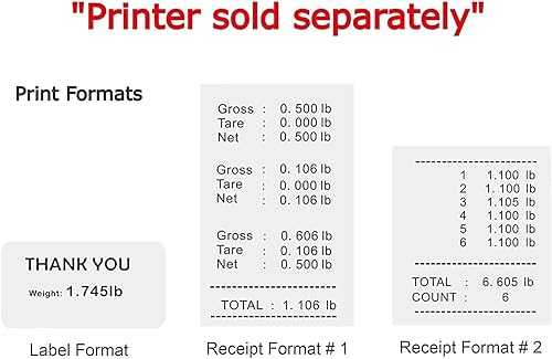 Miniatura 7 de VisionTechShop TVD-60 - Báscula digital de banco y contador conmutable capacidad de 60 libras legibilidad de 001 libras modo de conteo y porcentaje