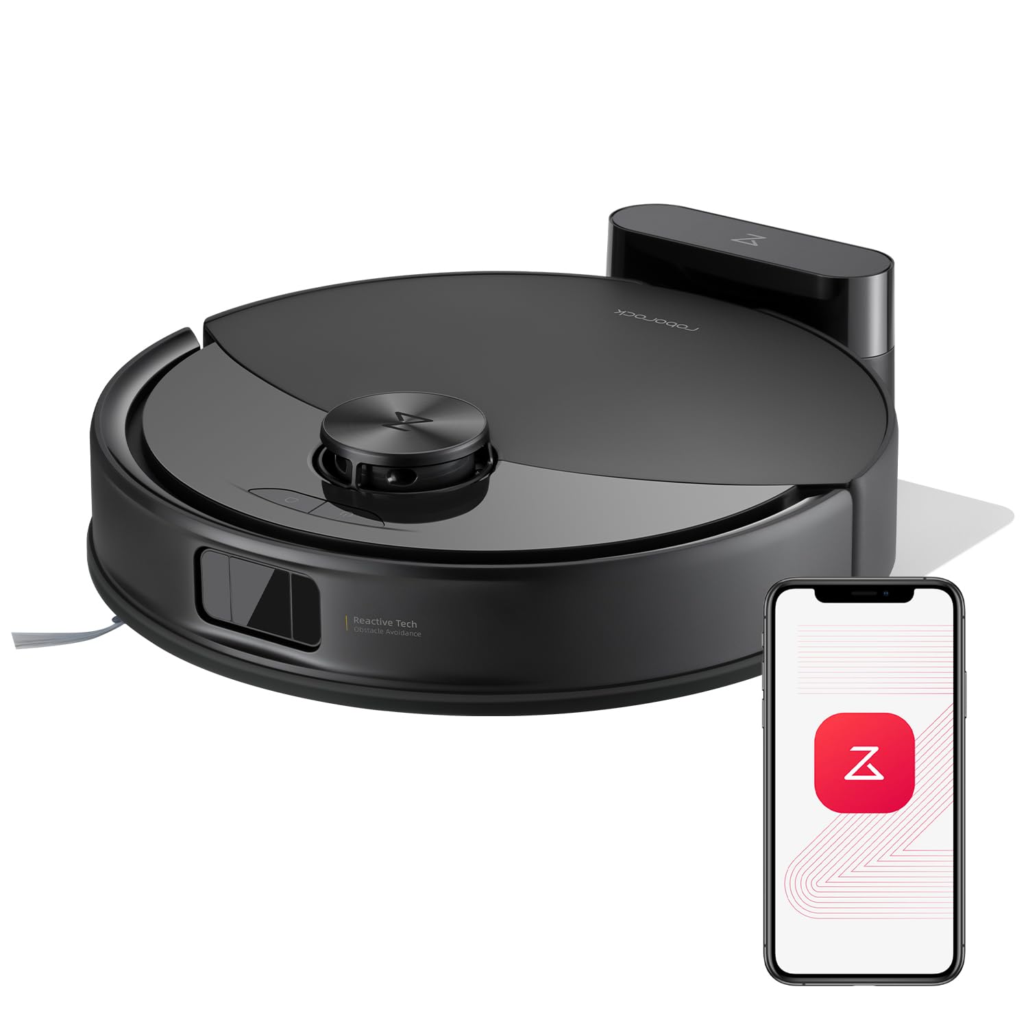 roborock Q10 S5 Robot Vacuum Cleaner, 10,000Pa, Lifting Cloth, VibraRise 2.0 Cleaning (3000 times/min), Anti-Tangle, Obstacle Avoidance, Carpet Strategies, APP Control, Black