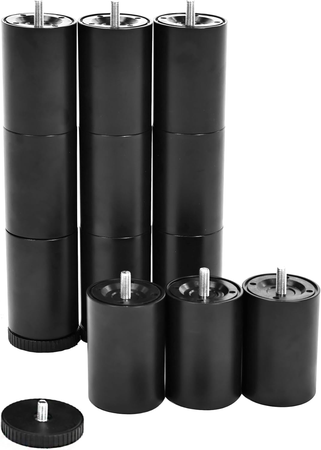 Skuehod 12in 4 Pcs Adjustable Bed Legs M8 Threading Fit for