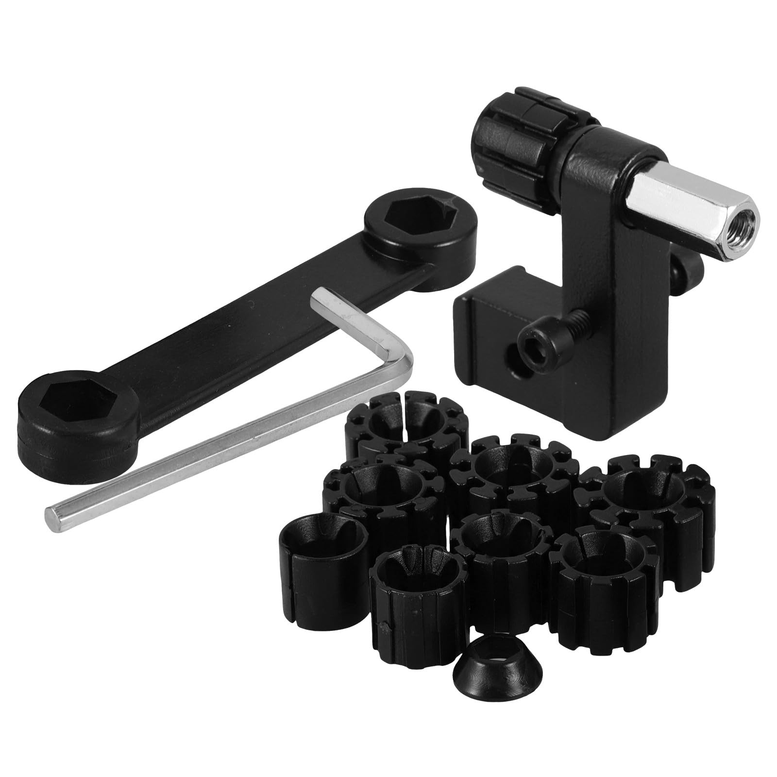 Pince de serrage annulaire en métal noir pour fabrication de bagues DIY