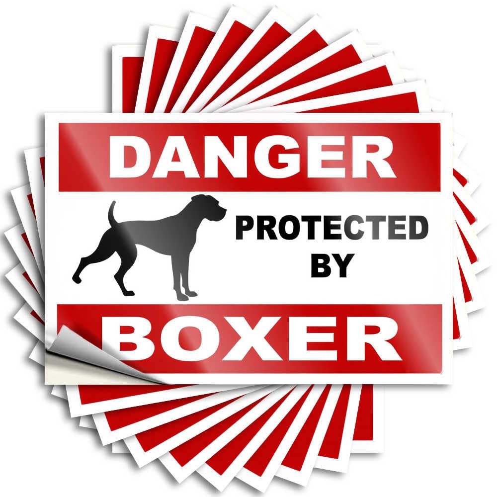 Abipuir - Car Stickers, Dog Boxer, Funny Car Stickers, Sarcastic Signs (6 x 9 cm)