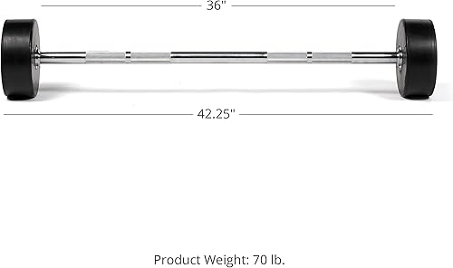 Miniatura 2 de Barbells & Fitness Barbells rectos de goma fijas