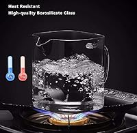 Vista 4 de Infusor de tetera de vidrio transparente resistente al calor de 8.5 onzas (una taza) con filtro de vidrio de 8.5 fl oz (8.5 fl oz)