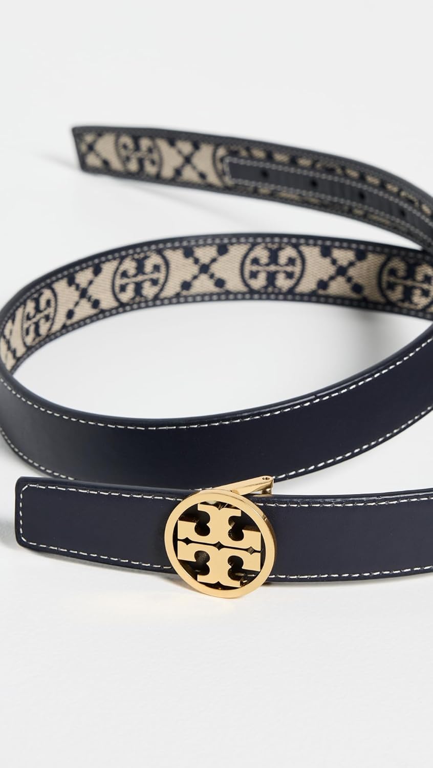 Tory Burch Women's Miller Smooth Reversible Belt 1" - Image 4