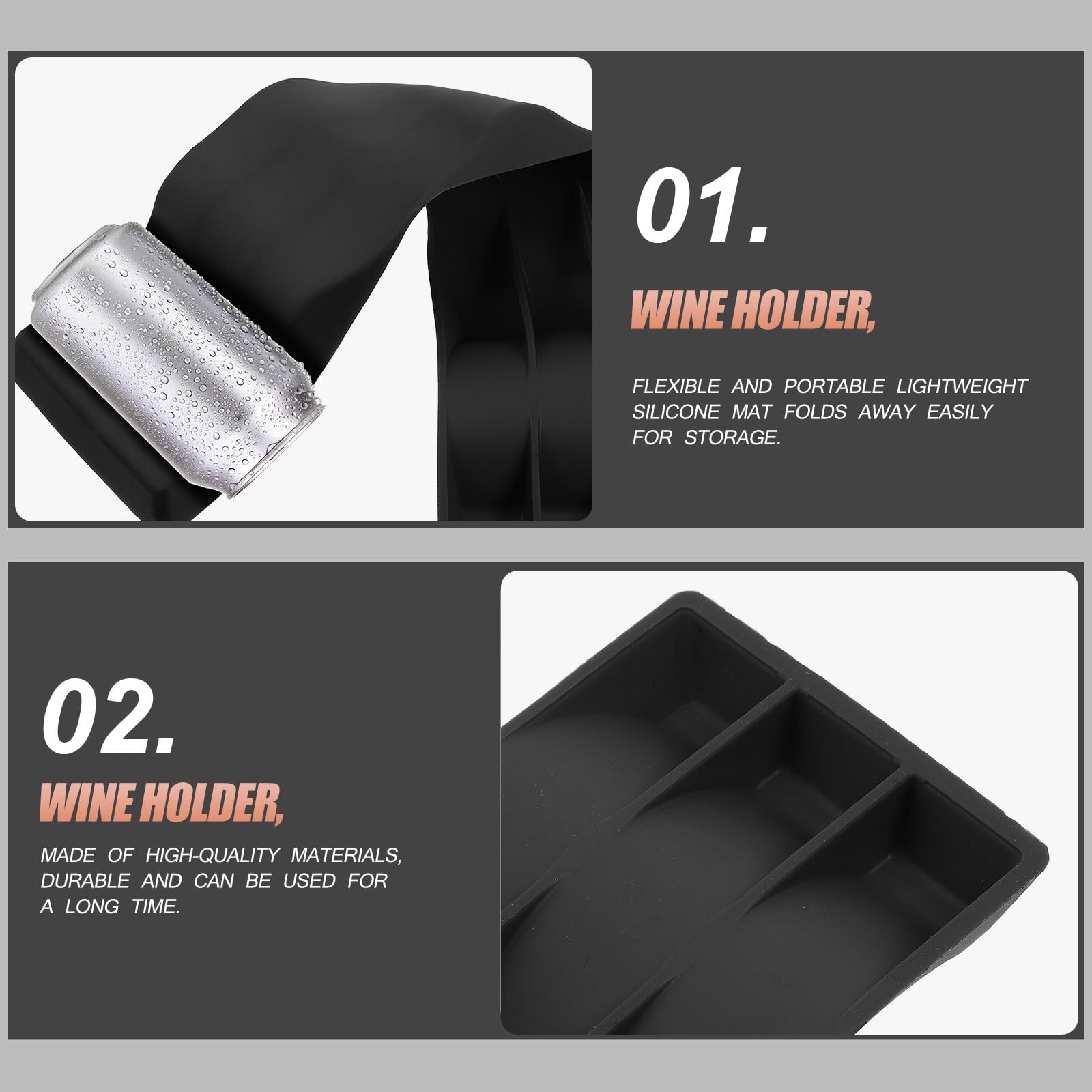 Luxshiny Lot de 4 Supports à Bouteilles de Vin Pliables Et Empilables