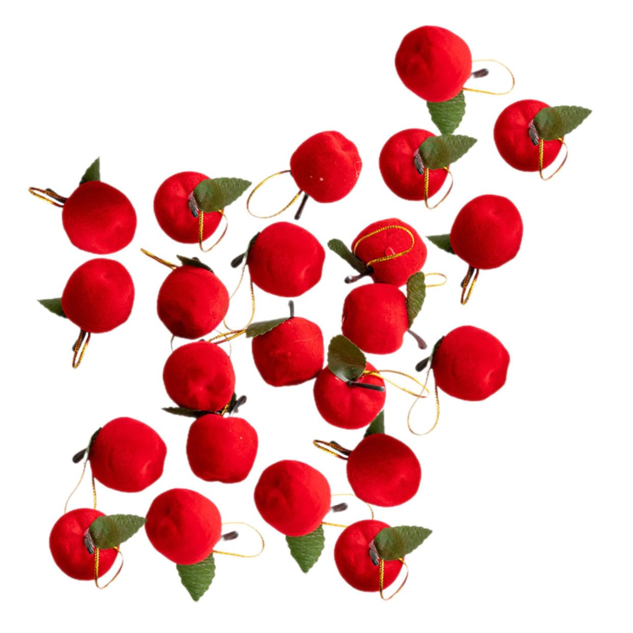 TOPPERFUN 60 Piezas Manzanas Falsas Colgantes De Manzana De Árbol De Navidad Mini Manzanas Navideñas Adorno Colgante De Manzana Centro De Mesa De Manzanas Accesorios Espuma Fruta