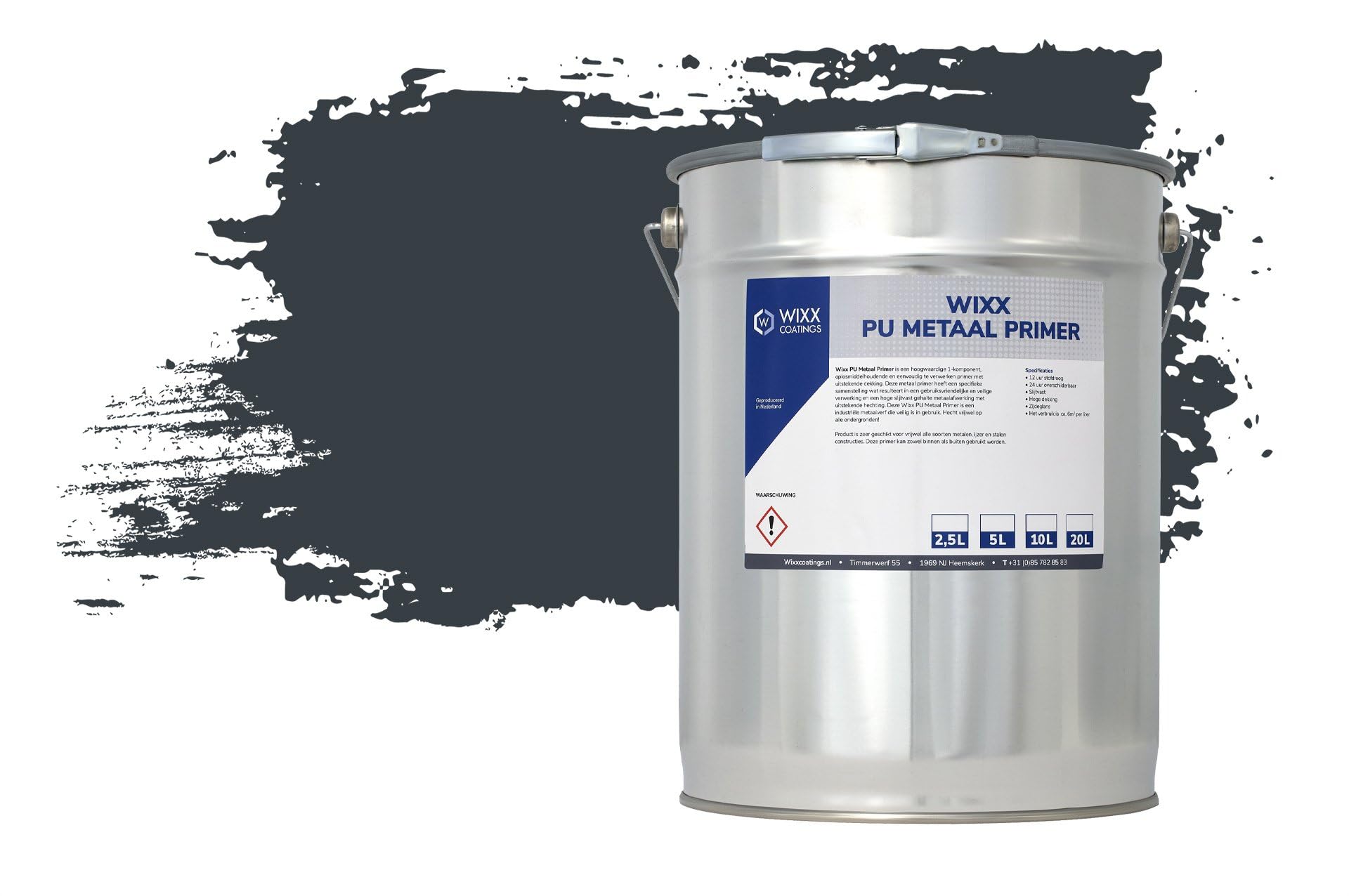 Wixx PU Metallgrundierung - RAL 7016 | Anthrazitgrau - 20L