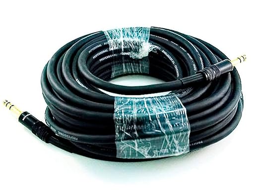 Cable Monoprice 1/4 Pulgada TRS Macho a Macho 10 Pies Negro miniatura 5