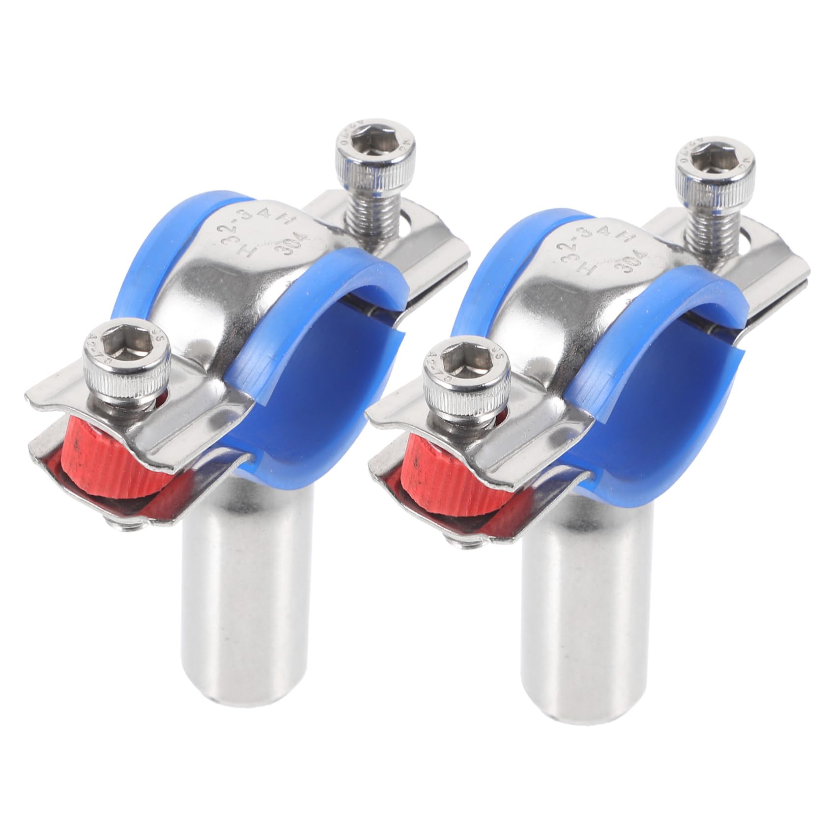 VILLCASE Adjustable Clamp Set 2 Pcs Stainless Steel Pipe Clamp for Sewer Pipe Bracket Wall Mount Support