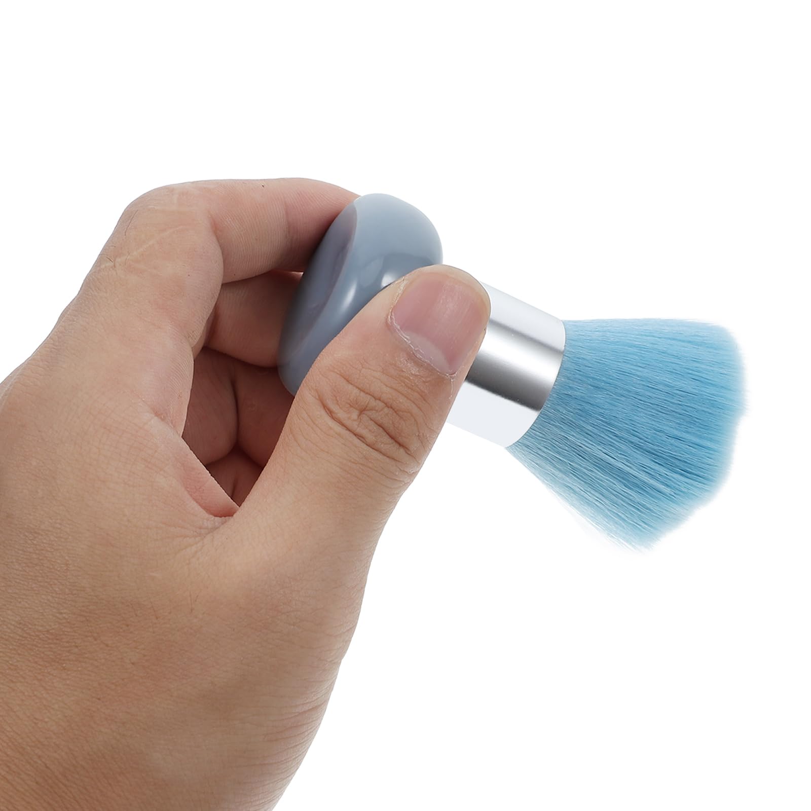 FRCOLOR Nail Dust Brush, Nail Art Dusting Brush Nail Brush Cleaner Nail Arts Dust Cleaner Brush with Handle Soft Nail Cleaning Brush for Acrylic Nails