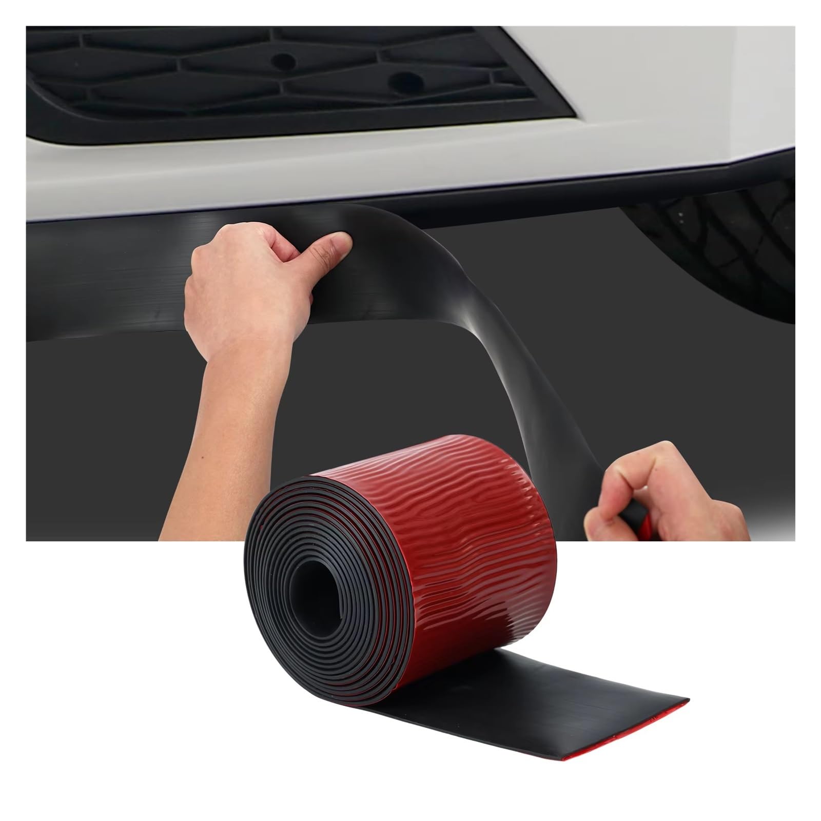 Jupes Latérales Protection De Bas Caisse Universels en Caoutchouc Noir Anti-Rayures pour Voitures Camions Et SUV 4 Portes - Style