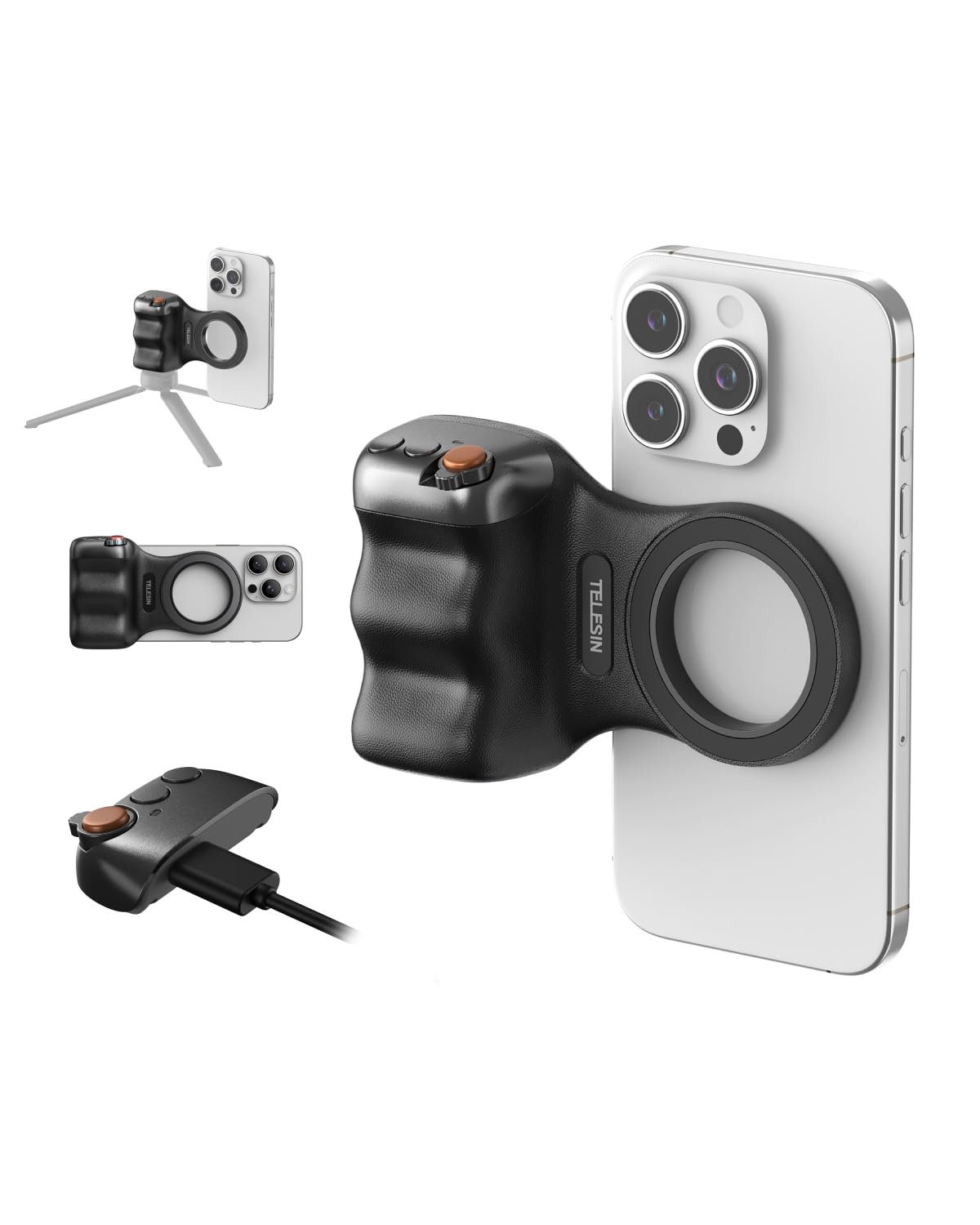 Amazon | TELESIN スマホグリップ マグネット 自撮りグリップ iphone