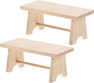 Toyvian 2 Pçs Casa De Boneca Mesa De Centro Brinquedo Lenhoso Decorações De Café Móveis De Exterior De Madeira Mini Casa Mesas De Madeira Móveis De Madeira Em Miniatura Mini Mesas De Chá