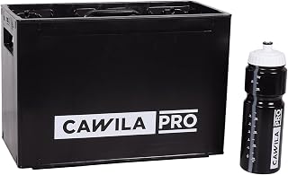 Cawila PRO - Cesta para botellas (10 unidades, apilable), color negro