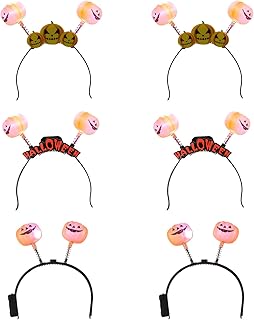 BESPORTBLE Halloween Head Bopper Glitter Decor 6pcs Festival Hair Hoops Party Props Halloween Style Hair Hoops Party Props Hair Tie Halloween Cosplay Headband