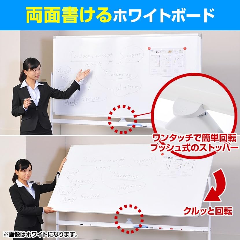 Amazon.co.jp: オフィスコム 法人様向け ホワイトボード 1800×900mm 脚