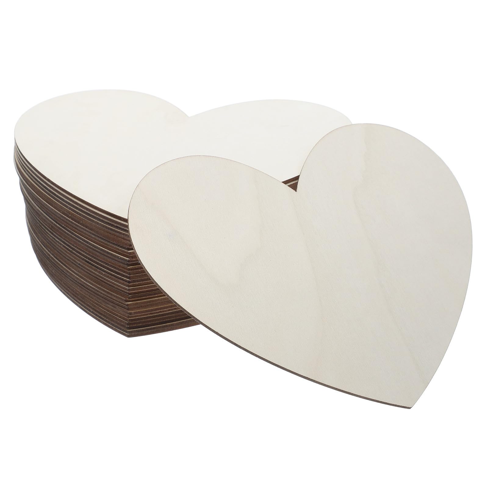 30 Stück Herzförmige Holzherzen Dekoration mit Glatter Oberfläche Vielseitig Einsetzbar als Valentinstags Bastelmaterialien für Hochzeiten und Selbstgemacht Projekte