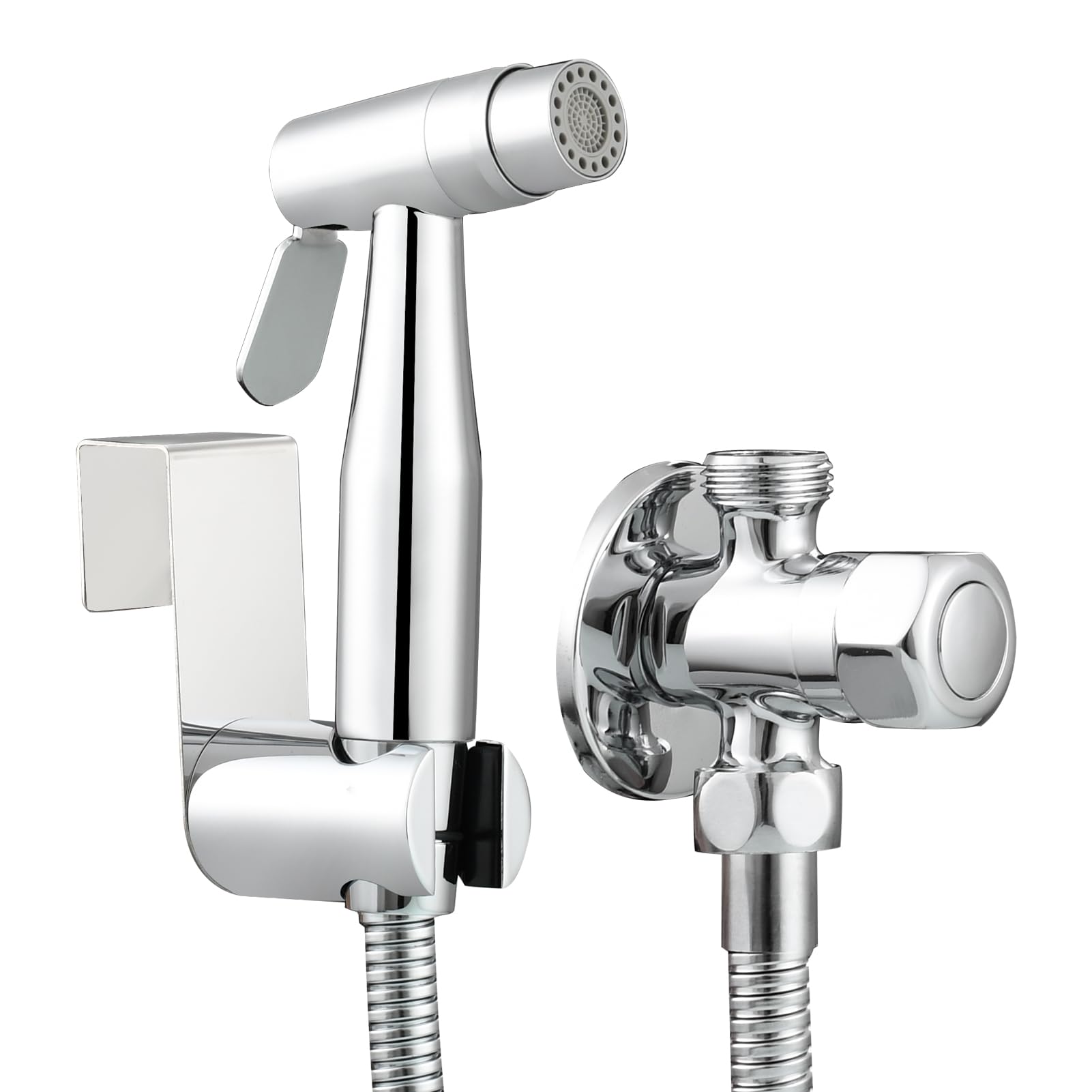 Douche pour bidet en acier inoxydable blanc pour un entretien facile des WC