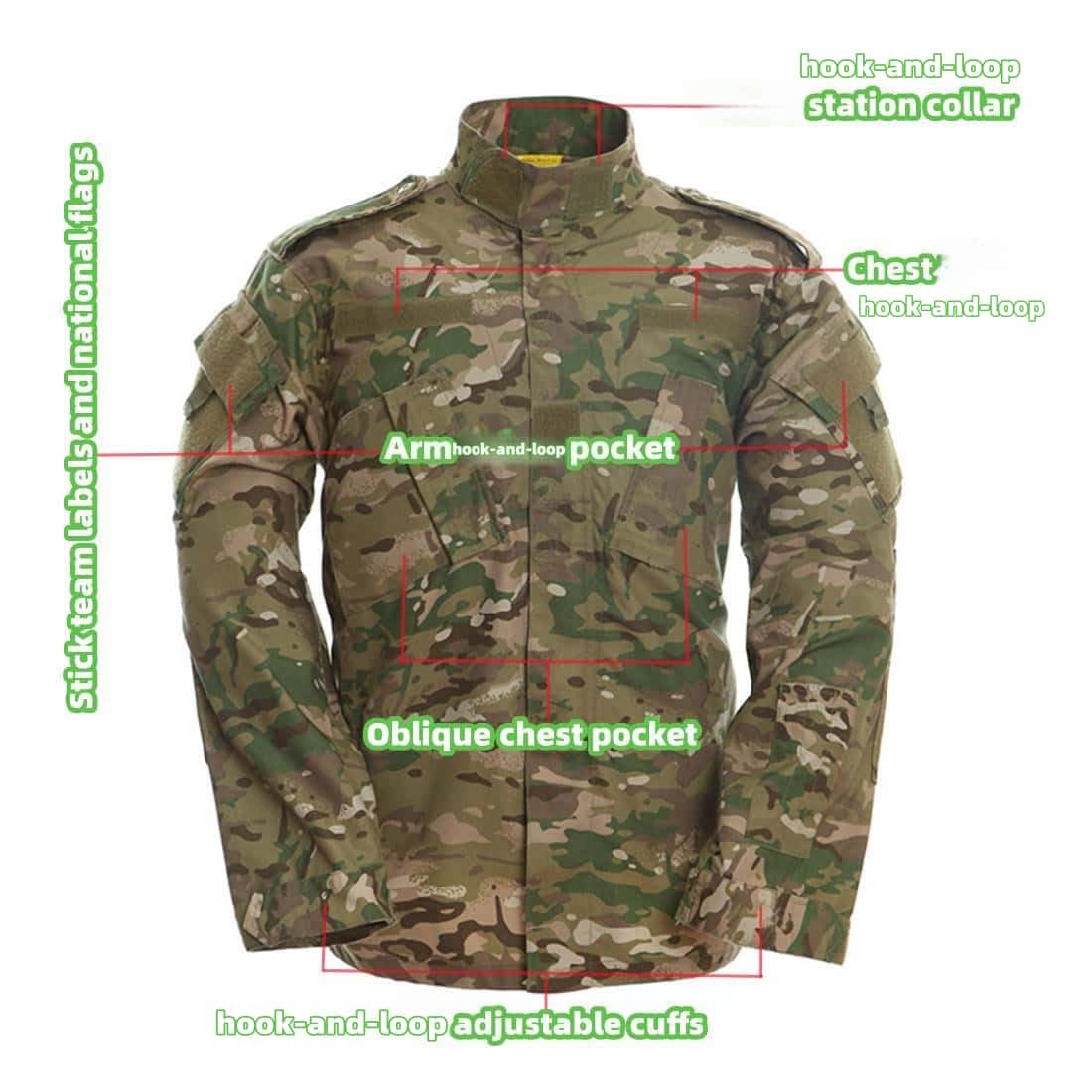 Kombinezon kamuflażowy mundur bojowy BDU mundur wojskowy polowanie wojna paintball płaszcz + spodnie cyfrowy dżungla kamuflaż
