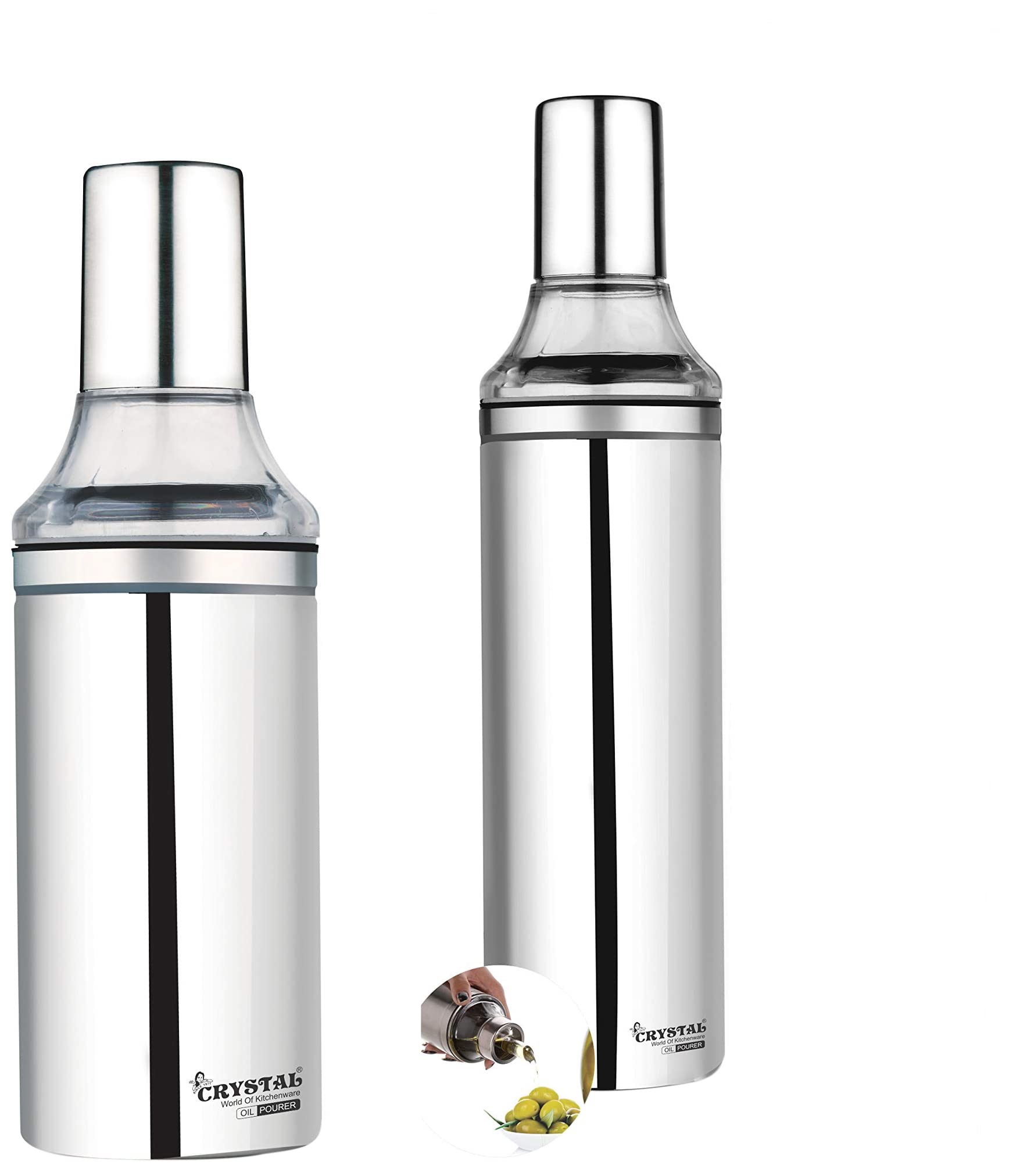 See full amazon price history chart for Crystal Stainless Steel Oil Pourer/Dispenser, 1 Litre, Silver & Stainless Steel Oil Pourer/Dispenser, 750 ml, Silver Combo Crystal Stainless Steel Oil Pourer/Dispenser, 1 Litre, Silver & Stainless Steel Oil Pourer/Dispenser, 750 ml, Silver Combo (B085GPDY1J) Amazon Price History, Amazon Price Tracker